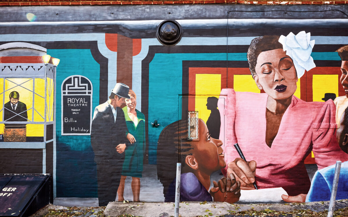 Billie Holiday and the Royal Theatre mural, Pennsylvania Avenue, Baltimore